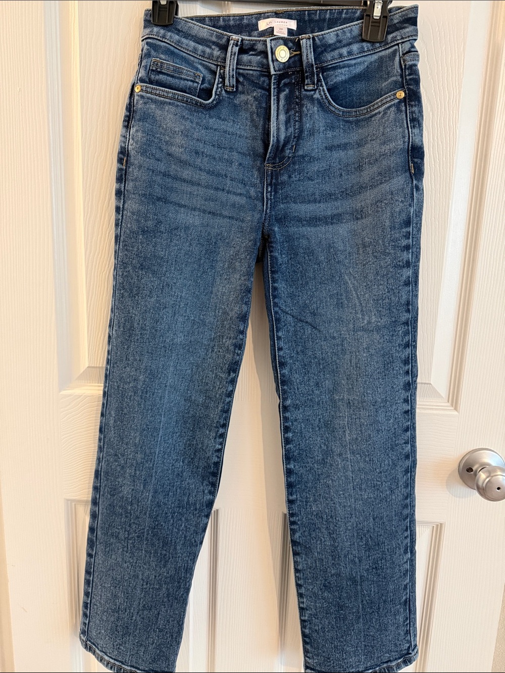 LC Lauren Conrad Midwash Straight Leg Jeans - Blue